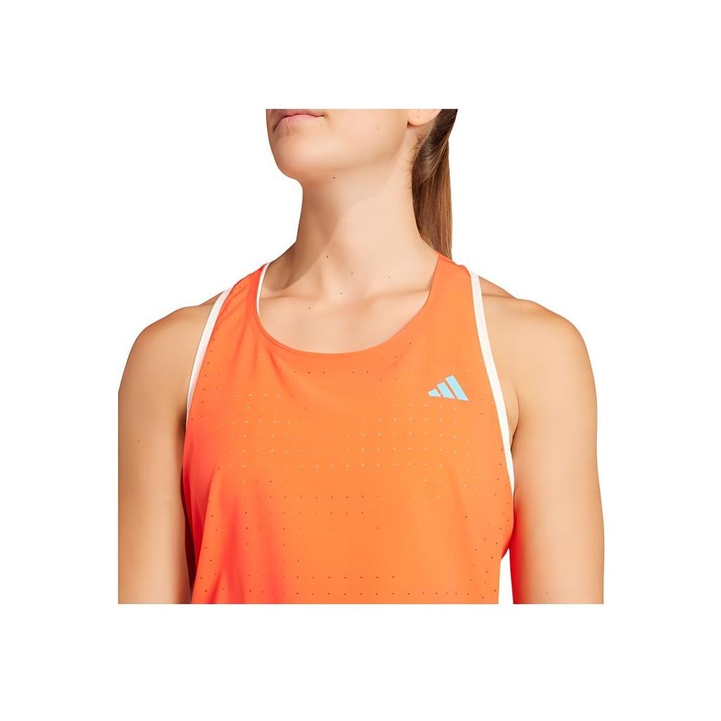 Adidas Adizero Løpetanktopp Med Fargeblokkert Logo Dame Topper Lysrød IQ4925