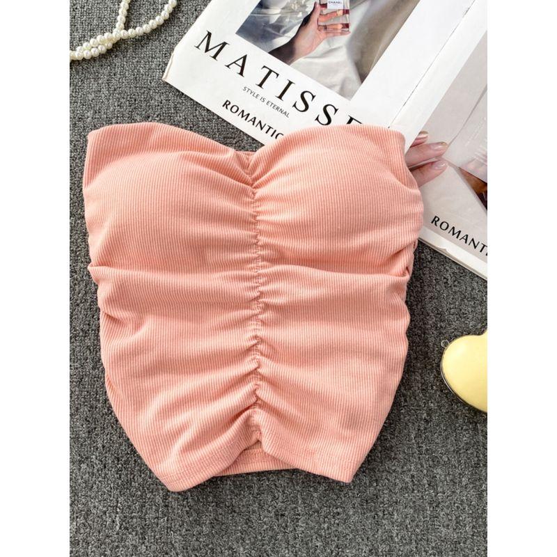 Pure Sweet Sexy Sexy Short Chest-Wrapped Vest Women's Outerwear Stylish Silm Bottoming Sleeveless Tube Top Tops