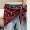 Polyester Polka Dot Head Scarf Elegent Jeans Waist Belt Fashionable Bandana  Office Style