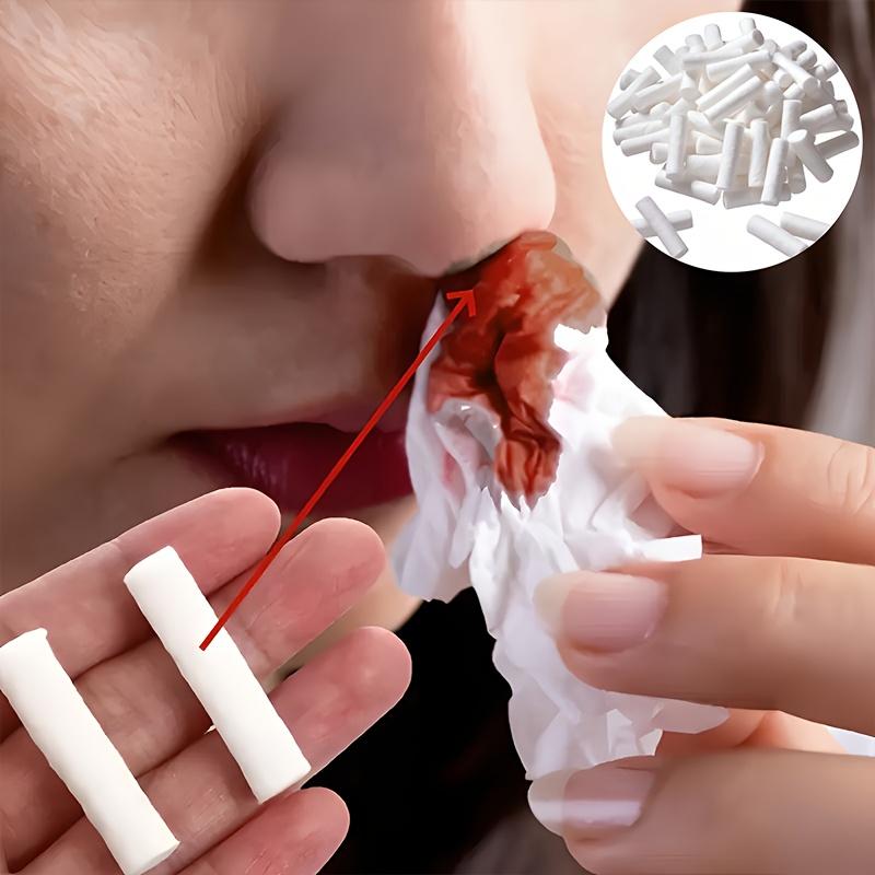 100 ks jednorázových flexibilních vysoce savých podložek na ucpaný nos, navržených pro nosní použití, vysoká míra absorpce, ulevuje od ucpaného nosu, zastavuje krvácení