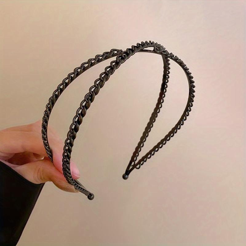 1PC Fashion Temperament, Women s Headband, Light Luxury Niche Design Headband, Suitable for Daily Wear чёрный