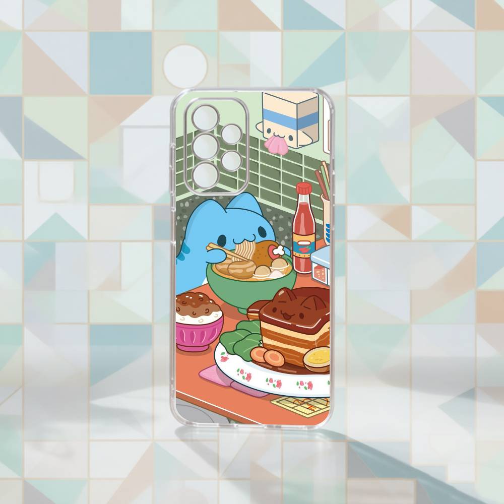 Bugcat Capoo Cute  Phone Case For Samsung S25,S24,S21,S22,S23,S30,Ultra,S20,Plus,Fe Transparent Cover Samsung S21Ultra