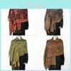 Bohemian Vintage Fringe Cotton Blend Shawl With Warmth And Sunshade For Women