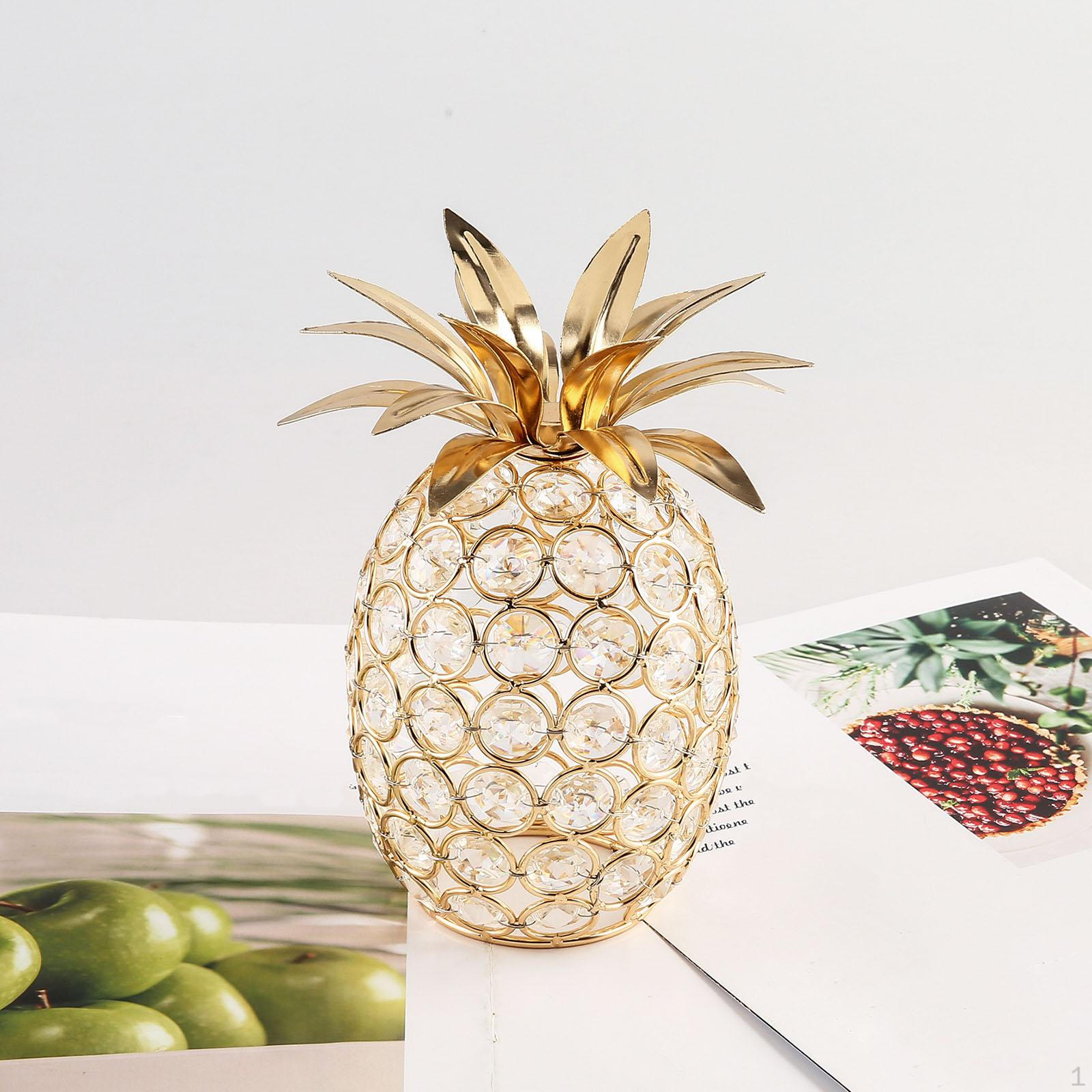 

Хрустальная фруктовая статуя, художественная ремесленная фигурка для украшения столовой на столе Pineapples
