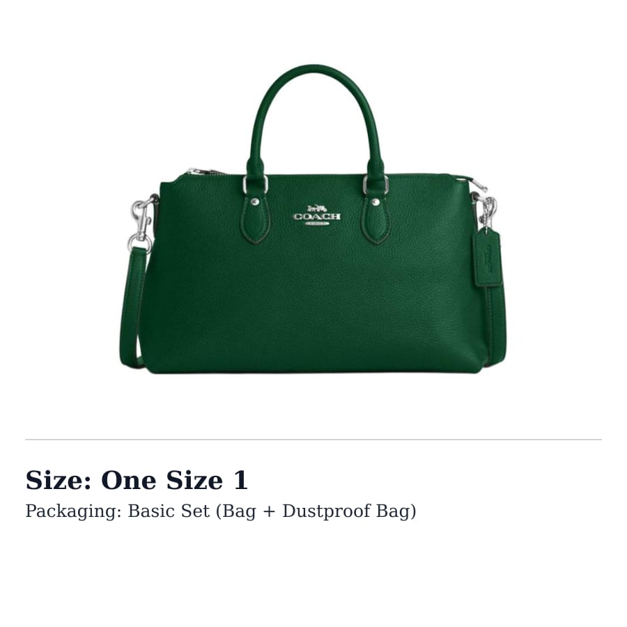 COACH Georgia Leather Handbag Large Women`s