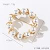 Accessories Simple Atmosphere Pearl Round Ring Tree Leaves Brooch Pins Anti-travelling Silk Scarf Clasp Women's Clothing Accessories