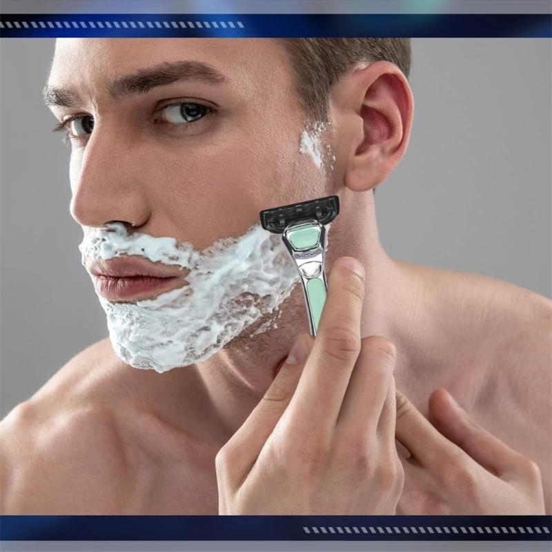 Safety Razors Safety Shaving Razors Metal Razors with 5 Safety Razors Blades,Ecofriendly Razors with Ergonomic Handle