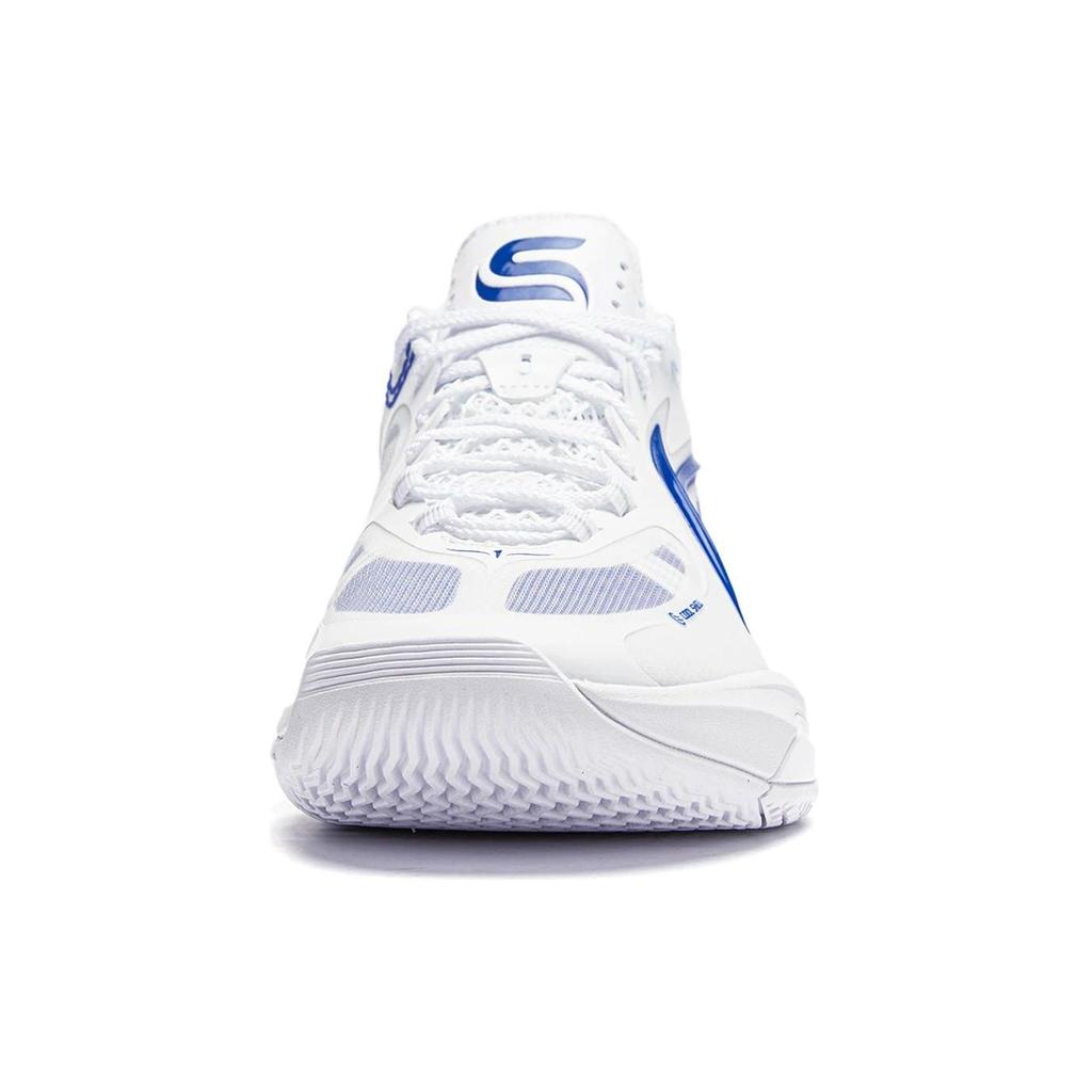Li Ning Flashing Low Top Basketball Shoes Men Sneakers White Blue ABPU007-2