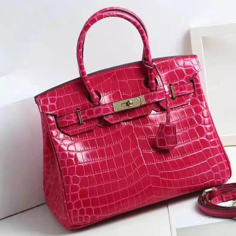 Bolsa com padrão de crocodilo nova moda e versátil bolsa de mão e transversal bolsa feminina de couro