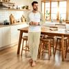 Men's Casual Loose Fit Raglan Sleeve Pajama Set for Sleep and
