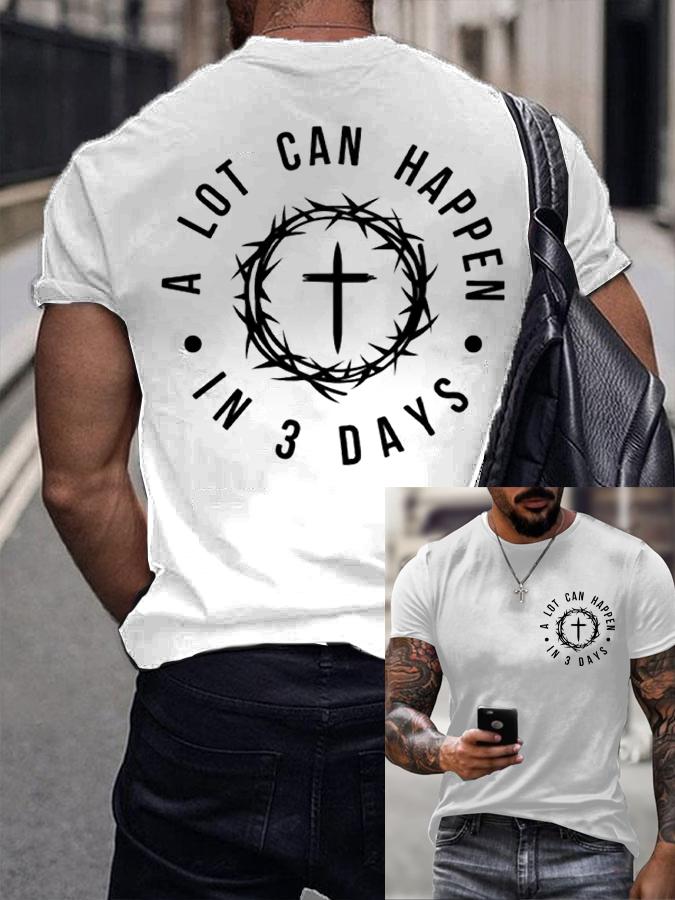 2026 Mens Faith Print T Shirt Summer Holiday Short Sleeve O Neck TShirts Casual Tops Tees New