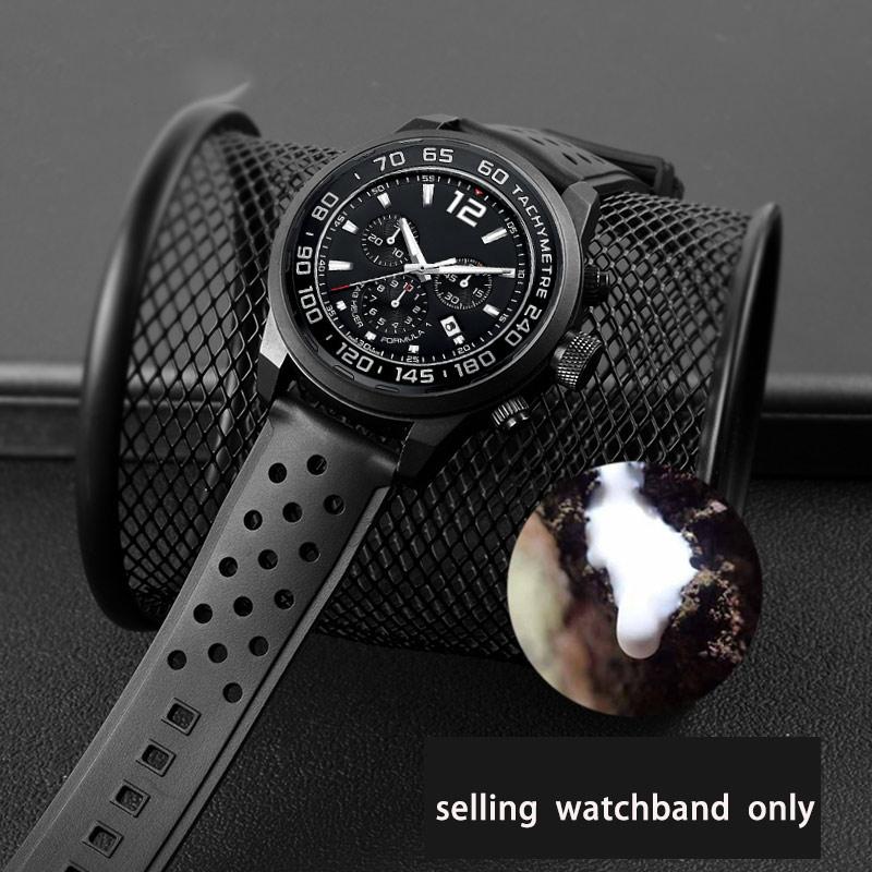 Curea de Ceas din Cauciuc Siliconic pentru Heuer DRIVE TIMER Mașină de Cursă F1 Kaya Waz2113 Teso Kutu Curea Respirabilă din Silicagel Brățară de Ceas pentru Bărbați