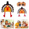 Plush Turkey Hat for Family Gathering Kids Lovely Cartoon Hat Breathable Festival Party Hat Thanks Giving Party Headgear