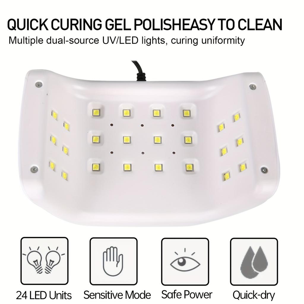 UV LED Nail Lamp, UV LED Nail Dryer Light For Gel Nails Polish, 3 Timer Settings & Smart Auto Sensor