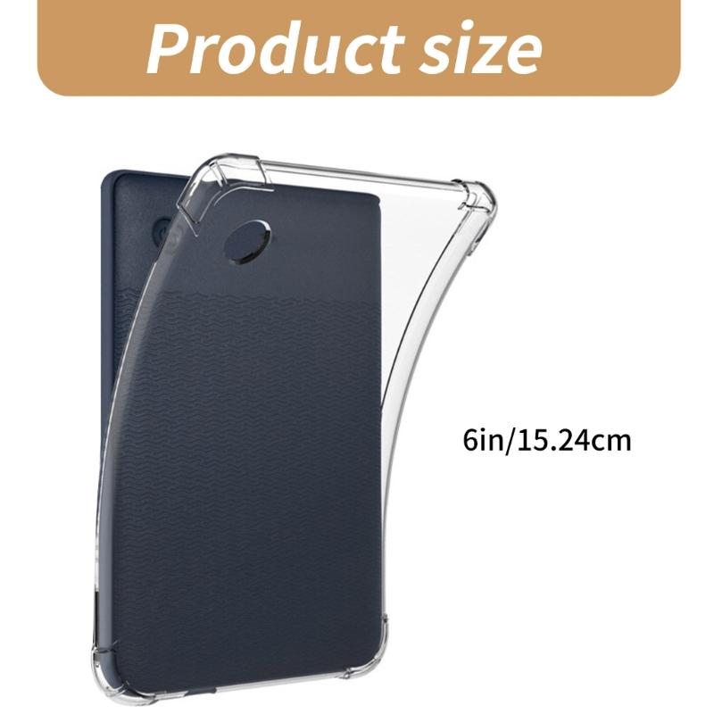 Transparent TPU Soft Back Cover Protective Shell Shockproof Case Back Cover Replacement for Clara 6inch eBook