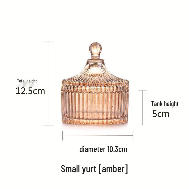 Electroplated Colored Glass Candy Storage Jar