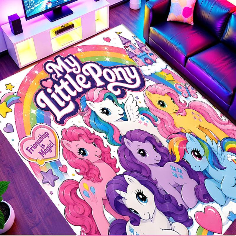 My Little Pony Print Rug, Washable Floor Carpet, For Entryway Dorm Laundry Room Office Study, Home Decor Birthday Christmas Gift