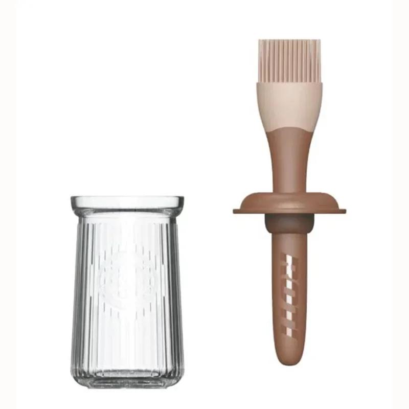 200ml Oil Brush Bottle Set, Heat - Resistant Kitchen Tool for Picnic, 1 Set