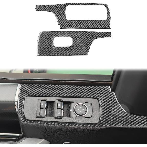 for Ford F-150 Raptor 2017-2020 Accessories Glove Box Top Strip | Real Carbon Fiber, for Ford F150 F-150 Raptor 2017 2018 2019 2020, Interior Trim
