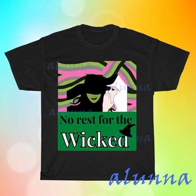 Nowy Wicked Musical Broadway Męski Czarny T-shirt Śmieszny Rozmiar S do 5XL