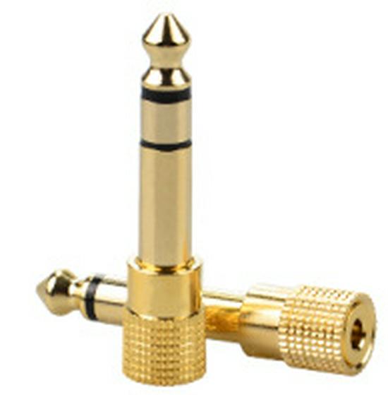 Jinghua 6.35mm to 3.5mm Male to Female Audio Adapter for Headphones, Microphone, and Speakers