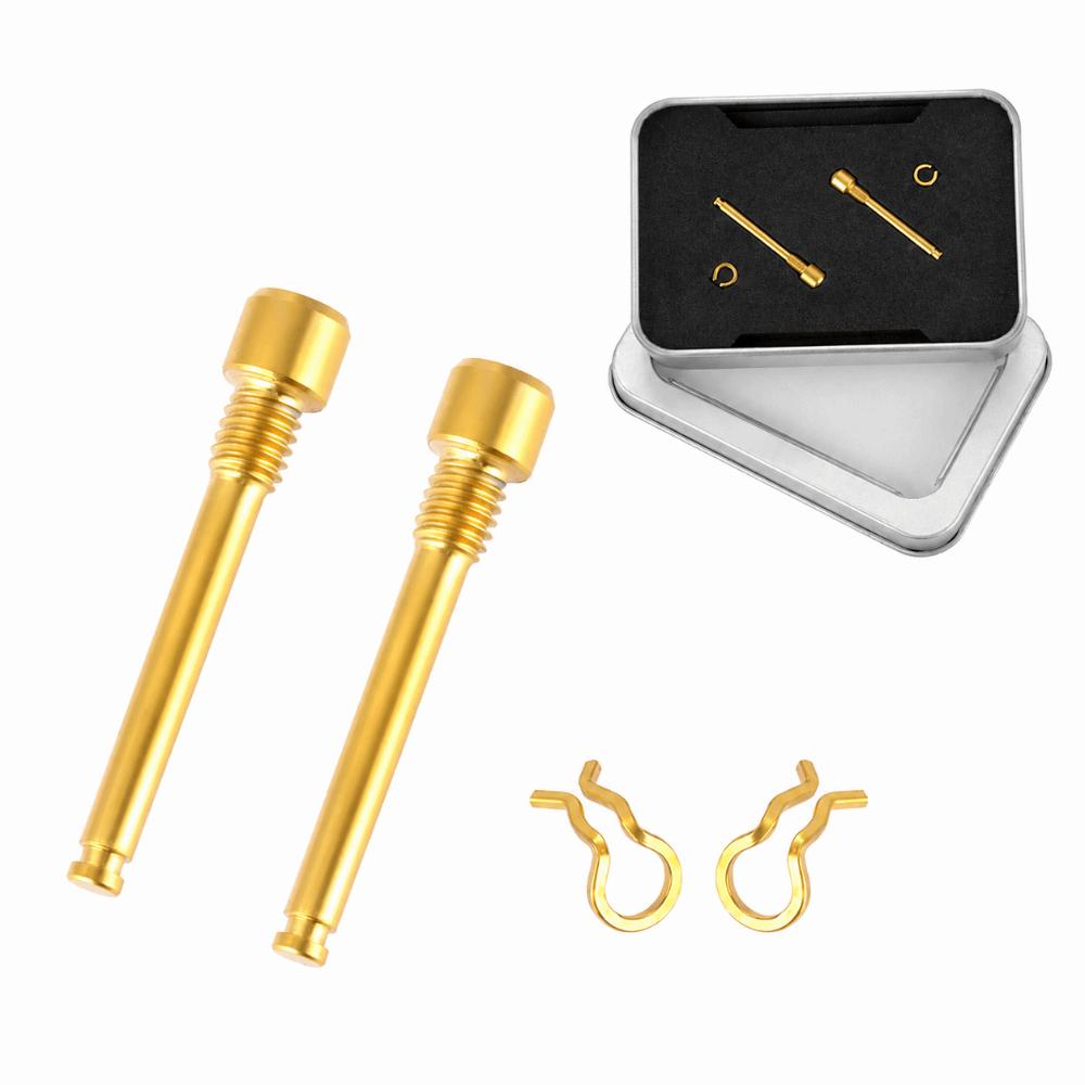 2 Sets Titanium Alloy Brake Pad Bolts 31mm Length Brake Caliper Screws  for Mountain Bike