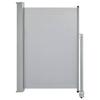 VidaXL Retractable Patio Side Awning 120x300 Cm Grey Privacy Screen Windbreak 45189