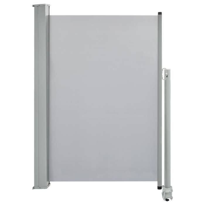 VidaXL Retractable Patio Side Awning 120x300 Cm Grey Privacy Screen Windbreak 45189