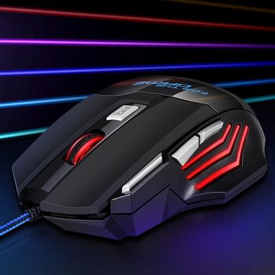 Fluent RGB Light Wired Mouse Illuminated Colorful Esports Wired Mouse Ergonomics Cool RGB USB Wired Mouse PC Laptop