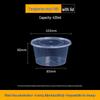 ZISIZ Disposable Round Plastic Food Container