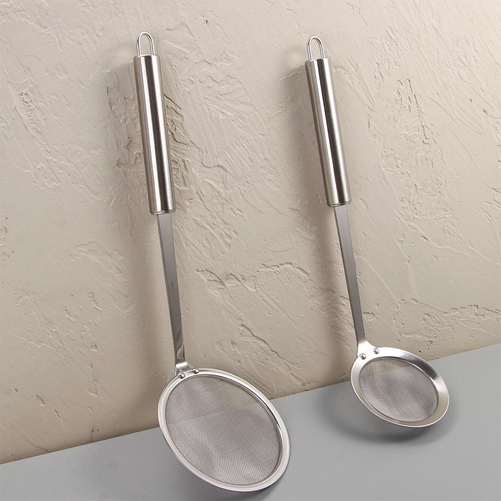 Baking Sifting Multifunction Fine Mesh Stainless Steel Filter Spoon Colander Strainer Oil Skimmer