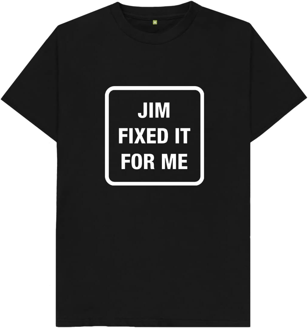 Jim Fixed It for Me Funny Mens T Shirt M чёрный