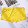 Men's Ice Silk Underwear Flat Corner Breathable Solid Color Ultra-thin Transparent Low Waist Sexy Men's Four Corner Underwear