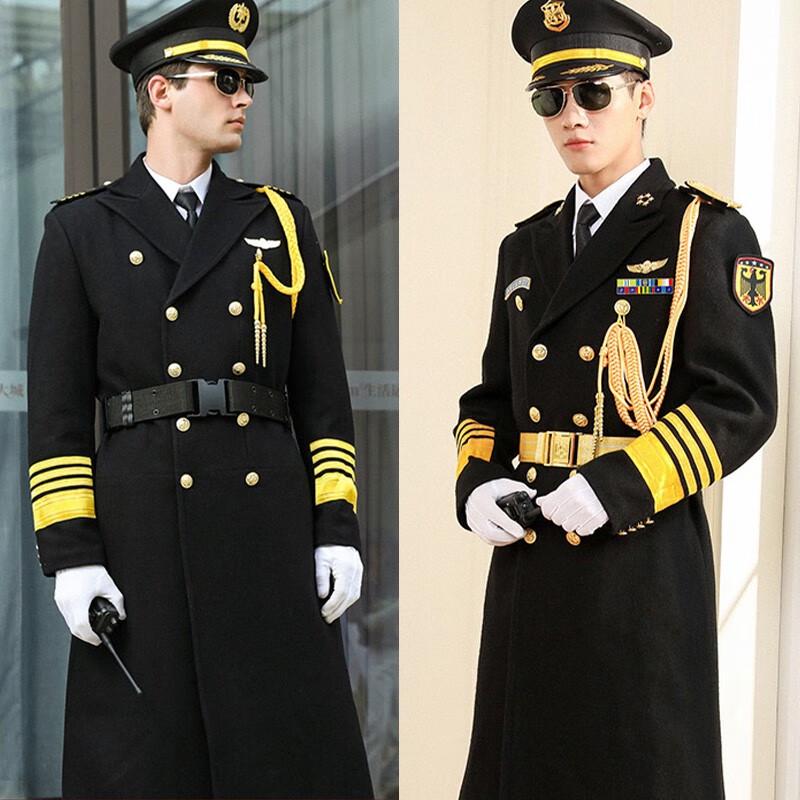 Tluoman Unisex Security Wool Blend Overcoat Set M