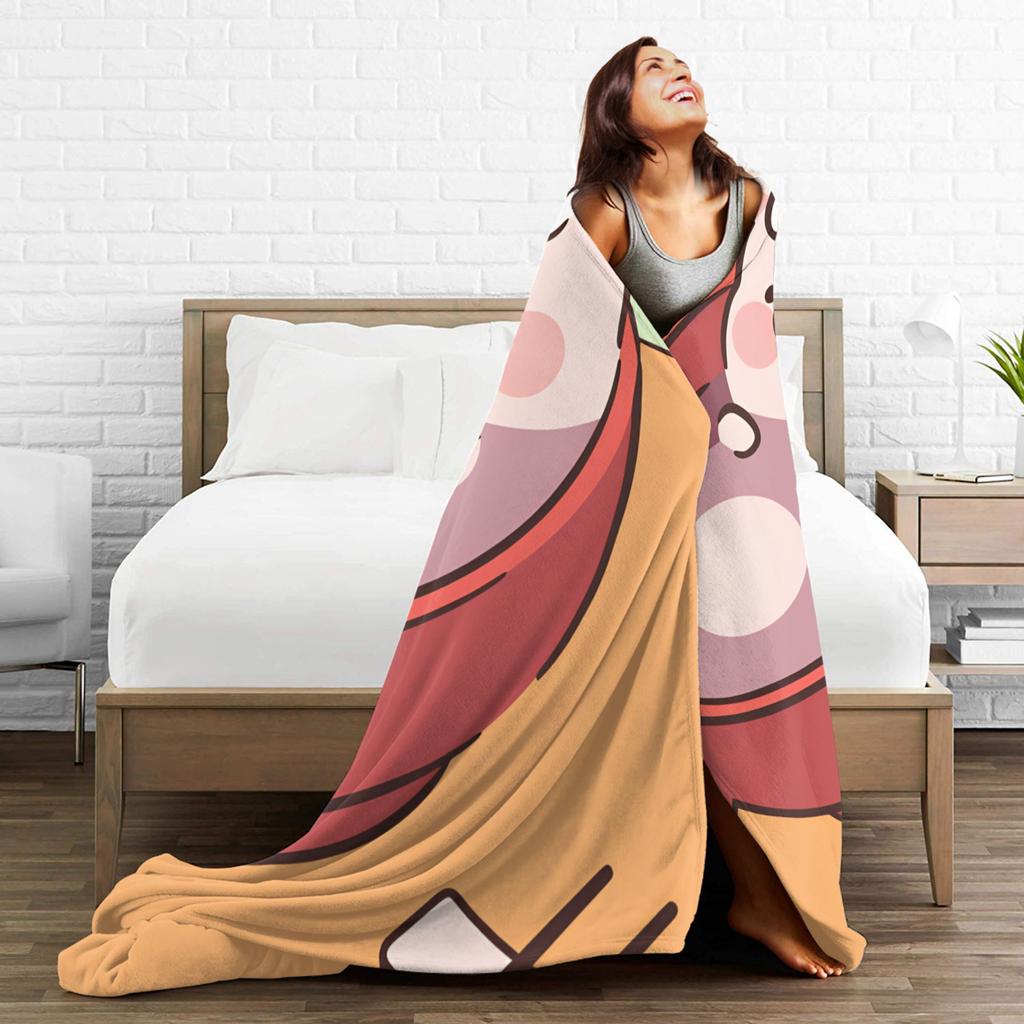 L-Lulu Pig Warm Blanket Kids Adult Plush Throw Blanket Aesthetic Home Decor Flannel Bedspread Sofa Bed Cover