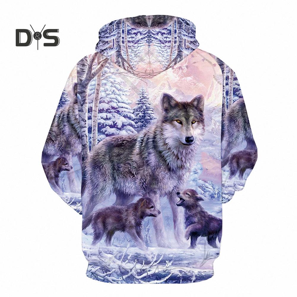 hoodie 3d wolf