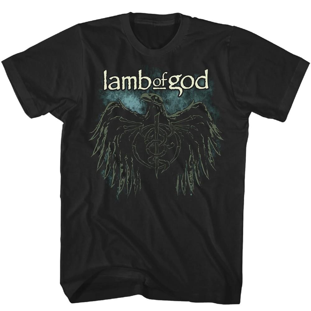 LAMB OF GOD cd lgo CROW 2 Официальная ФУТБОЛКА XXL Новые знамения гнев пепел пробуждения Унисекс Футболка XXXXL