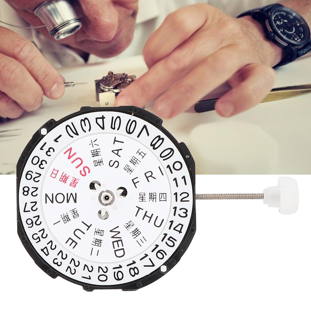 SL28 Three Hands Quartz Movement Date Watch Wristwatch Repair Accessory (Double Calendar)