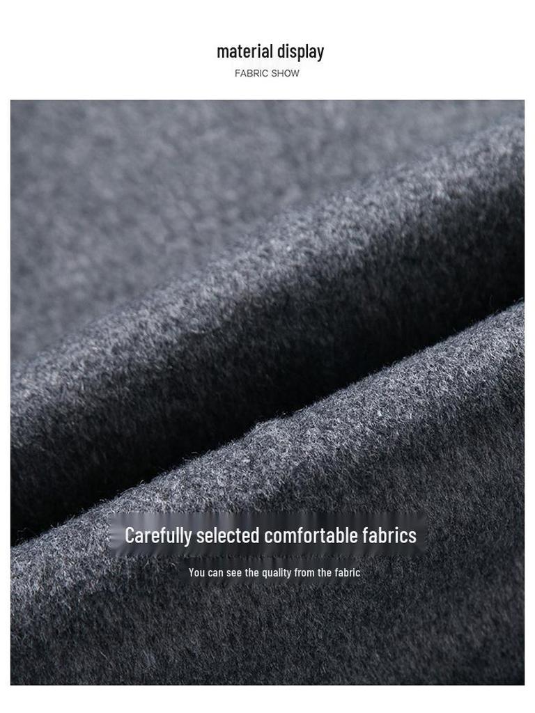 High-Quality Wool Coat for Men - Non-Iron, Casual Winter Trench with Suit Collar