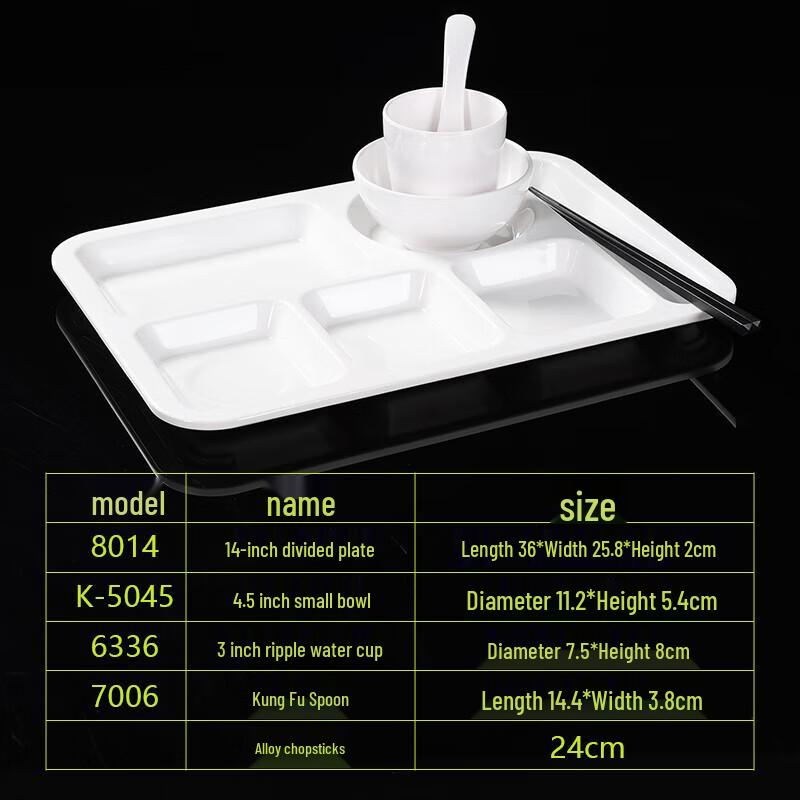 A5 Food Grade Melamine Segmented Dinner Plate