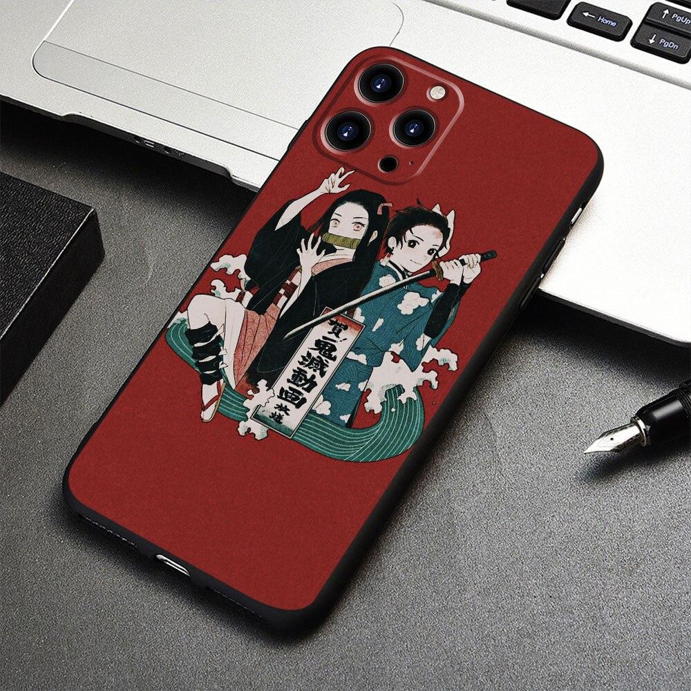Offizieller Fall für iPhone 14 X 12 7 XS 13 Pro Max 8 Plus XR 11 5 6S SE2022 SE2 6 Mini SE Dämon Slayer Kimetsu No Yaiba
