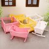 1Set 1:12 Puppenhaus Miniatur Wiege Gitterbett Umrandung Bett Möbel Schlafzimmer Modell Dekor Spielzeug Puppenhaus Zubehör