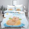 New 3d Print Kawaii Animal Capybara Bedding Set Boys Girls Twin Queen Size Duvet Cover Pillowcase Bed Kids Adult Home Textiles