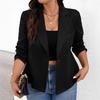 Women's Lapel Long Sleeve Blazers Slim Fit Casual Jackets Suit Tops Coats Outerwear