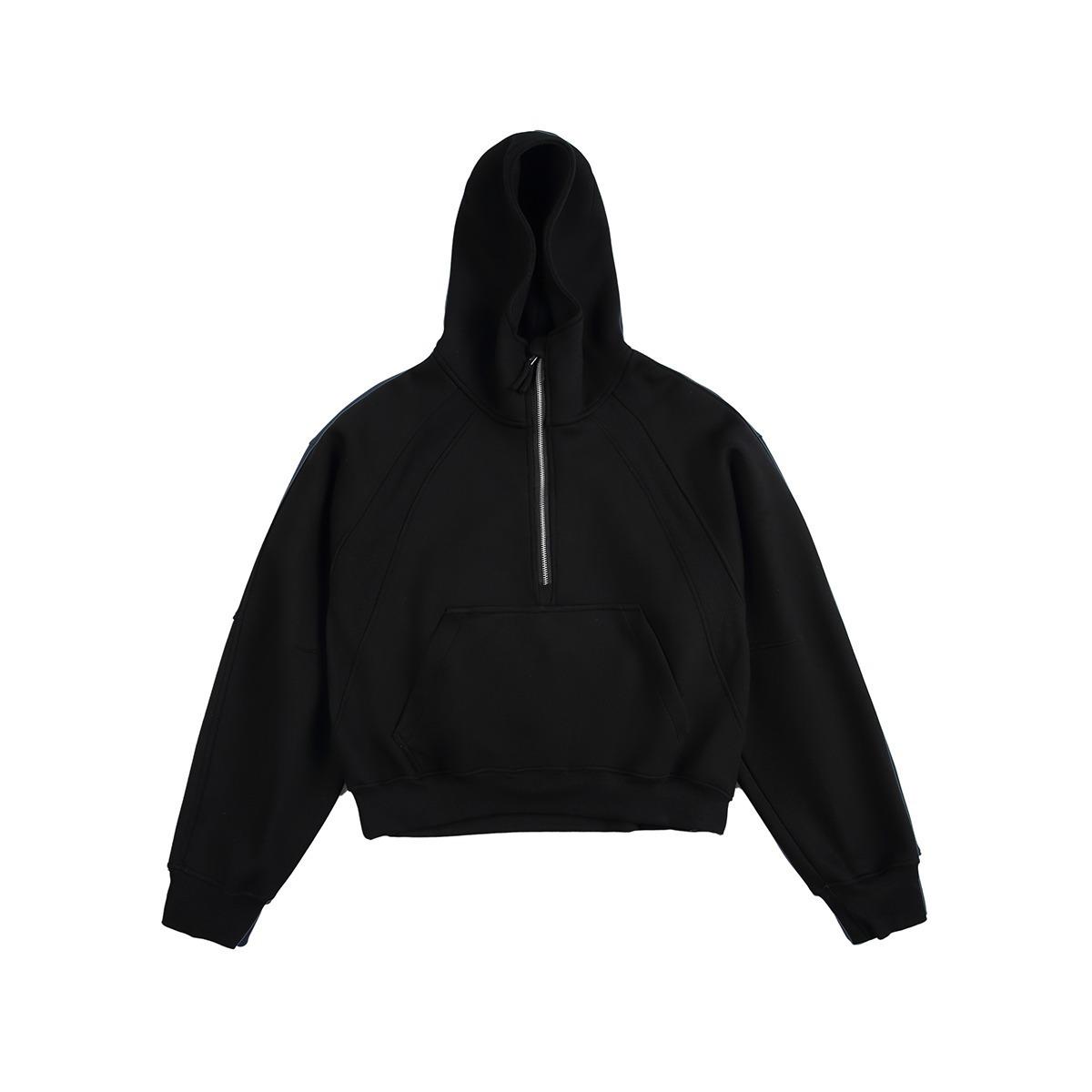 Men’s Heavyweight Half-Zip Fleece Hoodie - Loose Fit, American Style for Autumn/Winter L