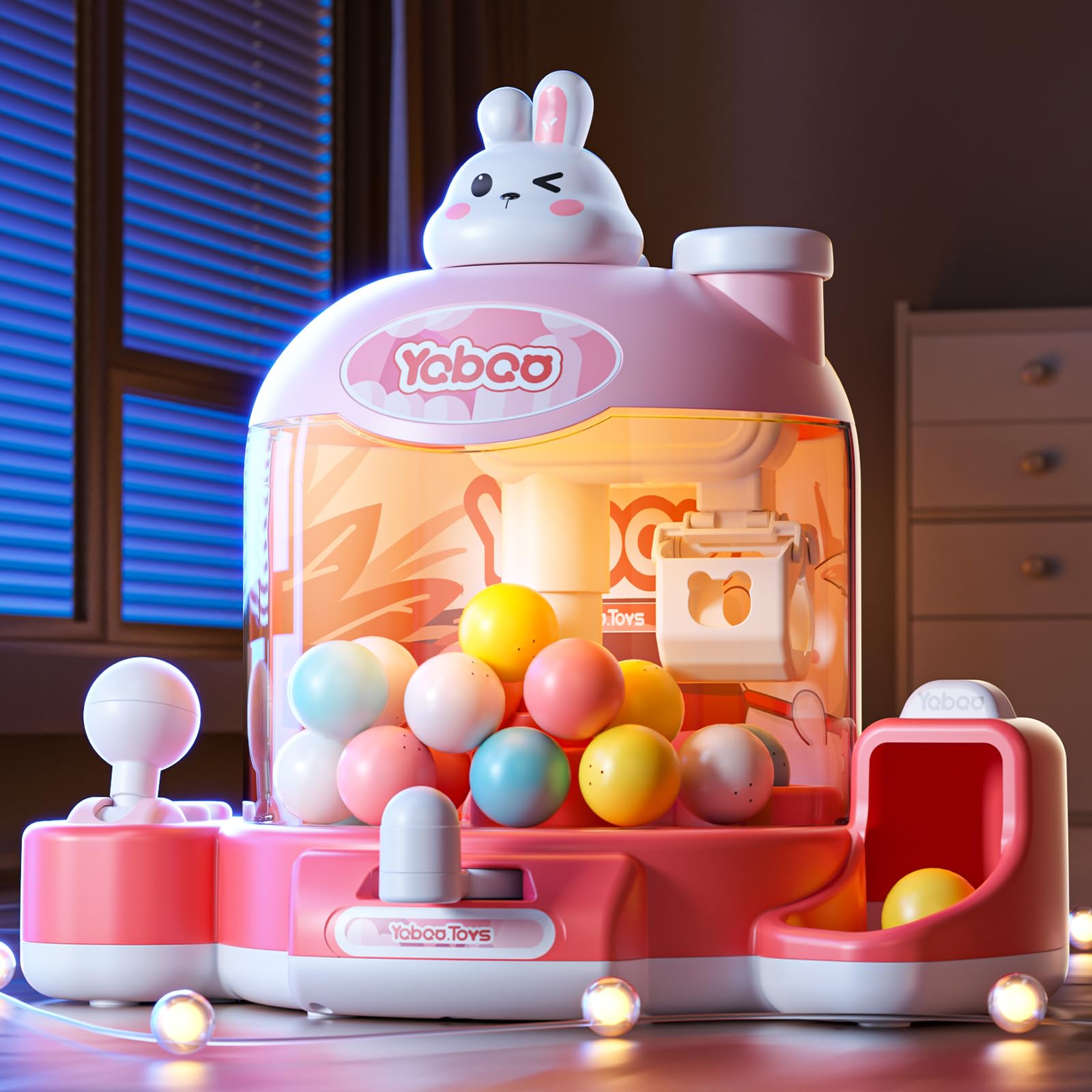 

Skirfy Игровой автомат-кран Развивающая игрушка для дома и настольная игра Прочный регулируемый Gacha Аркадный День рождения Детский сад Вступительный подарок Игрушка, Использование, Захват, Звуки, розовый