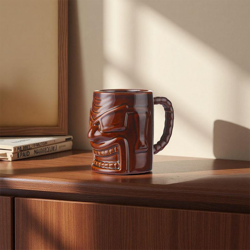 Creative TIKI MUG Hawaiian Cocktail Cup Ceramic Mask Cup Tiki Cups Ghost Face Cups Birthday Gift for Friends Best Gifts To Order