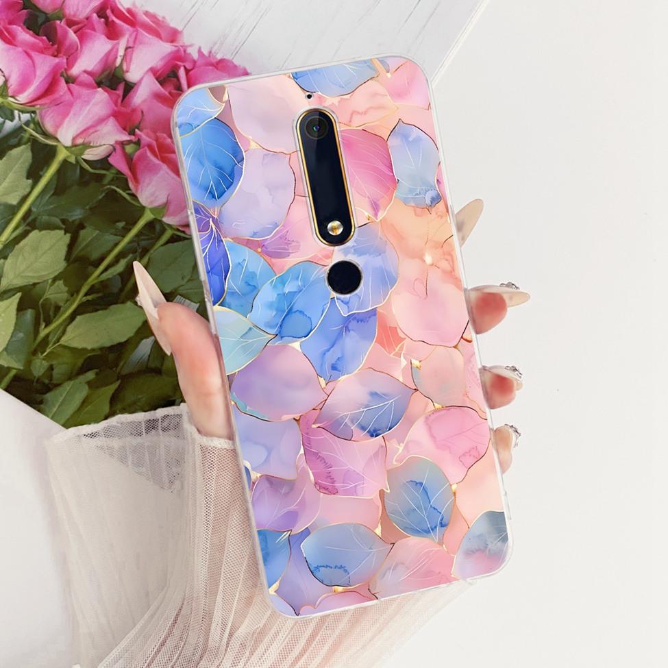 For Nokia 6 2018 Clear Case Cover Aesthetic Luxury Cute Cat Fashion Butterfly Funny Painted Phone Casing