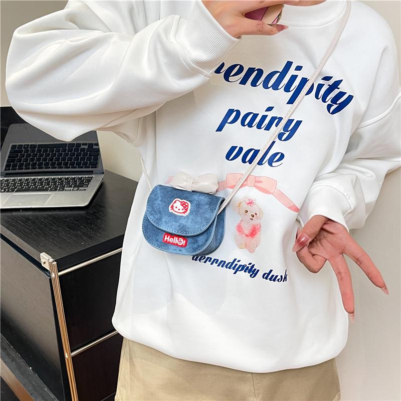 Little Princess Korean Style Mini Crossbody Bag - Fashionable Bow Coin Purse for Girls