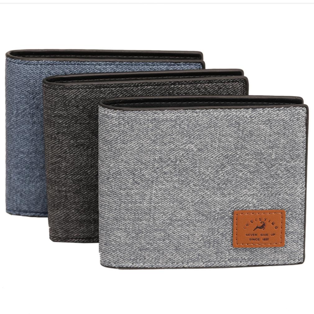 Männer Brieftaschen Dünne Brieftasche Männlichen Geld Geldbörsen Leinwand
